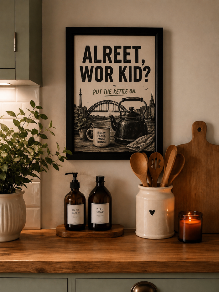 “Alreet, Wor Kid? – Framed Newcastle Wall Art”