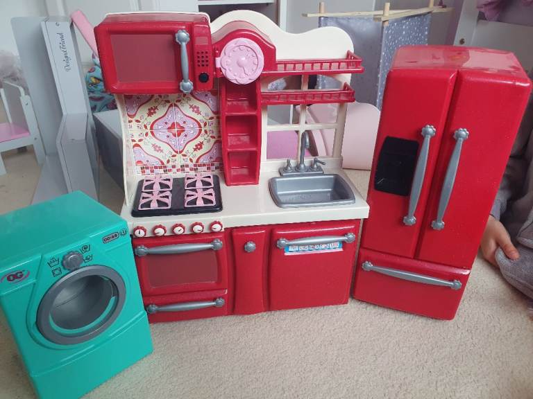 Our Generation Toy Kitchen Set with Washing Machine and Fridge
