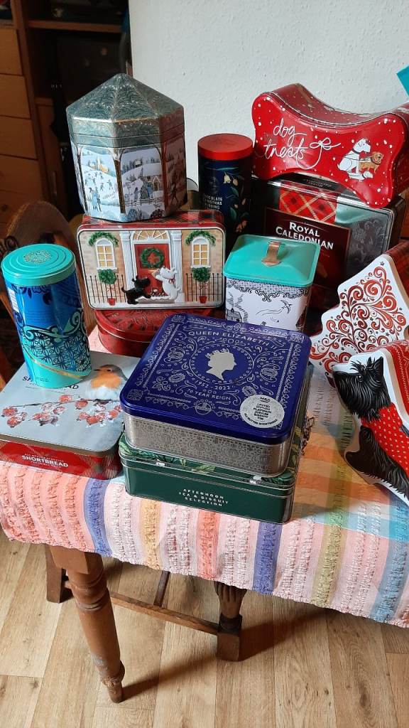 Collection of Metal Biscuit Tins – Various Designs