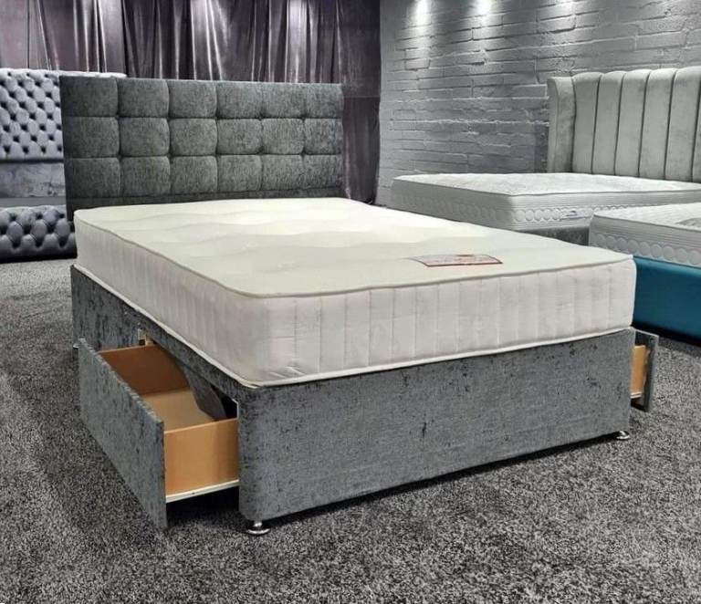 >>❤️DIVAN King Size Bed Base 🚛5FT Luxury with Mattress & Storage Drawers 💥15% OFF😘COD🚚