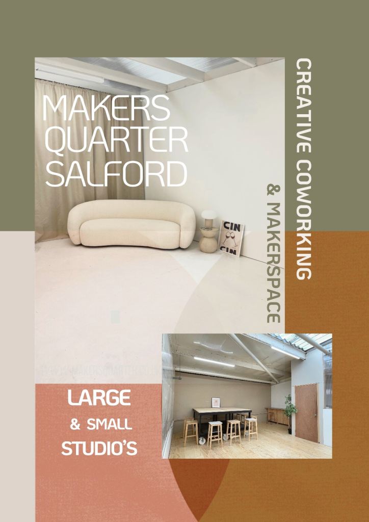 Studio space for creative businesses to rent in Manchester, just 4 minute drive to city centre