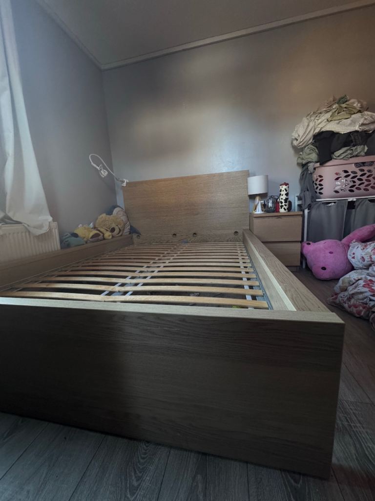 Ikea MALM Oak stained DOUBLE Bedframe