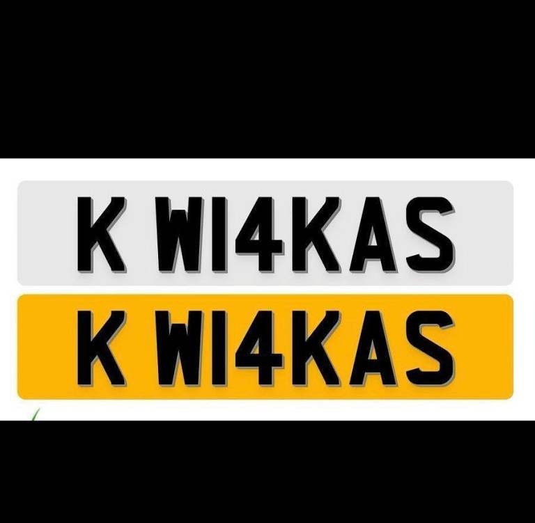 K Wakas number plate