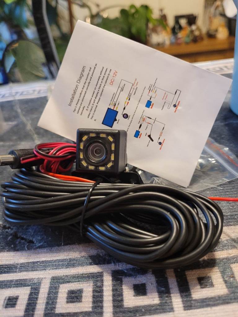 Rear Camera for a Dashcam withh Full Wiring and Instructions 