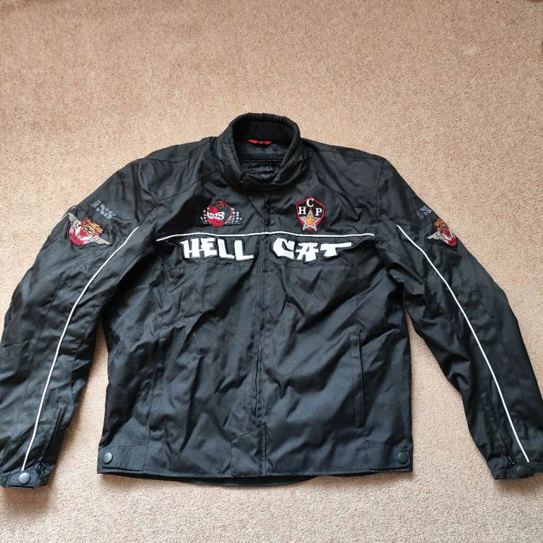 IXS Motorcycle "HELL CAT" Textile Jacket UK XL Shoulder And Elbow Protection