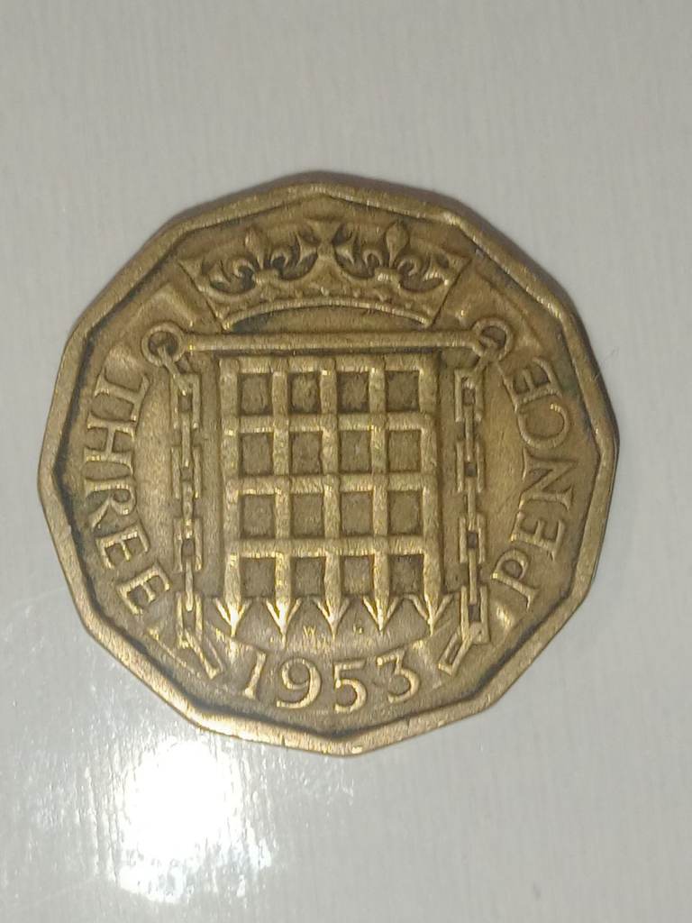 Super Rare Three Pence 1953 Coin Issued Year Of Elizabeth’s Coronation