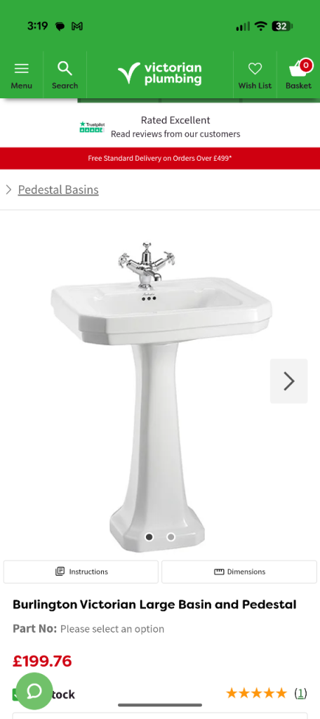 Burlington Sink and Pedestal 