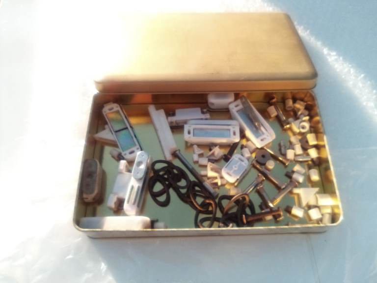 FREE: Assorted tool fixings items in vintage tin.