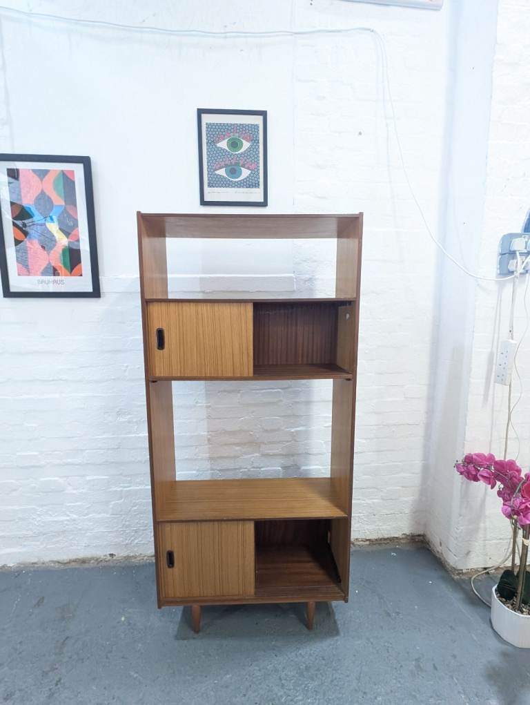 Vintage Teak Mid Century Bookcase Room Divider 