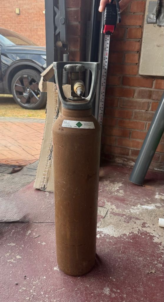 Large Helium Bottle. Empty.   