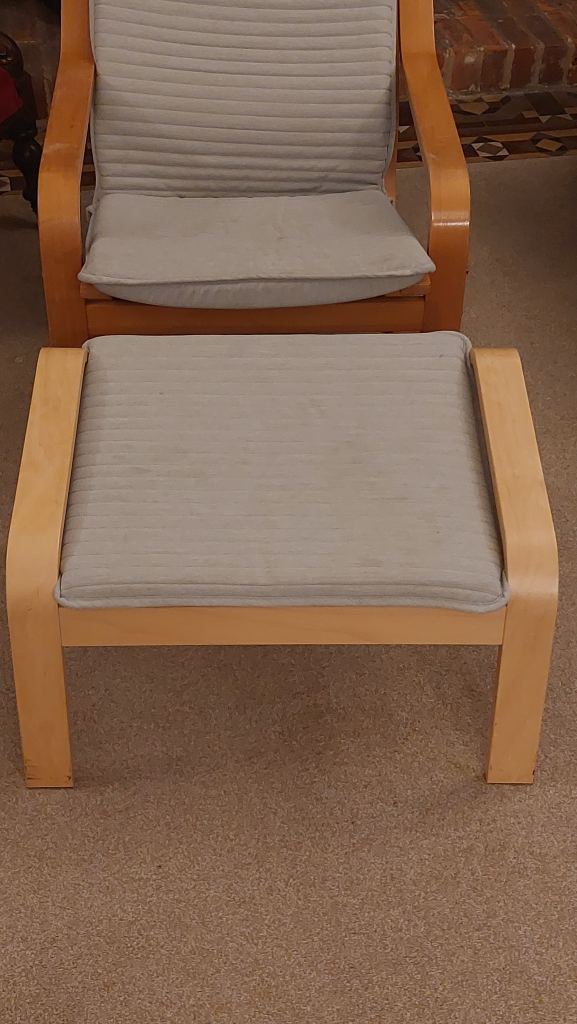 IKEA Poang Armchair and Footstool 