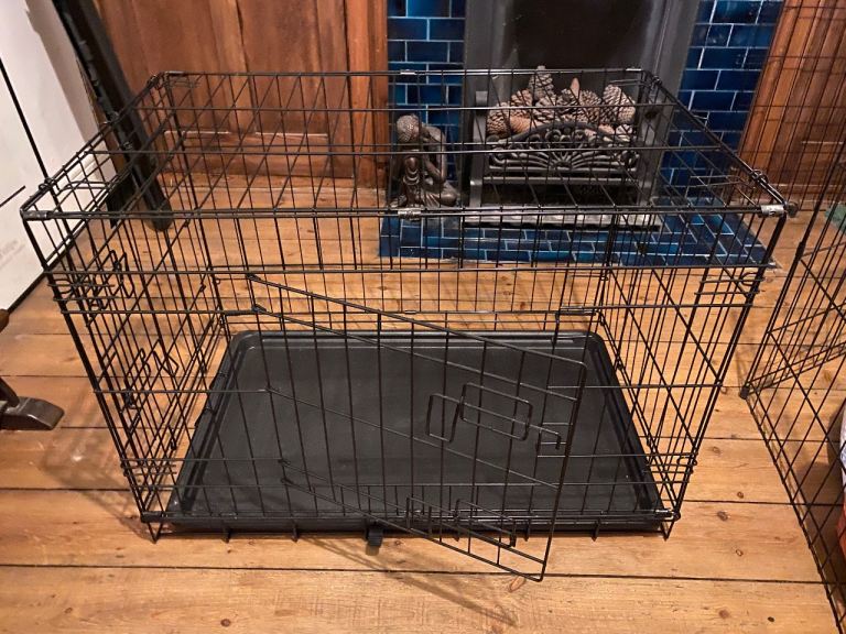 Large flexible sized dog crate with cover - great condition