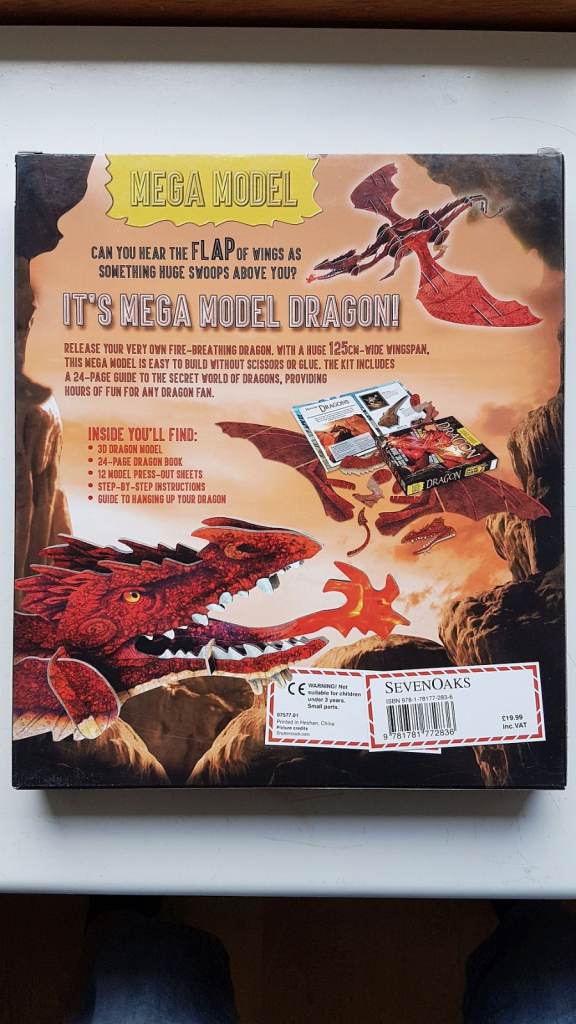 New Mega Model Dragon 3D, 49 pieces, with book