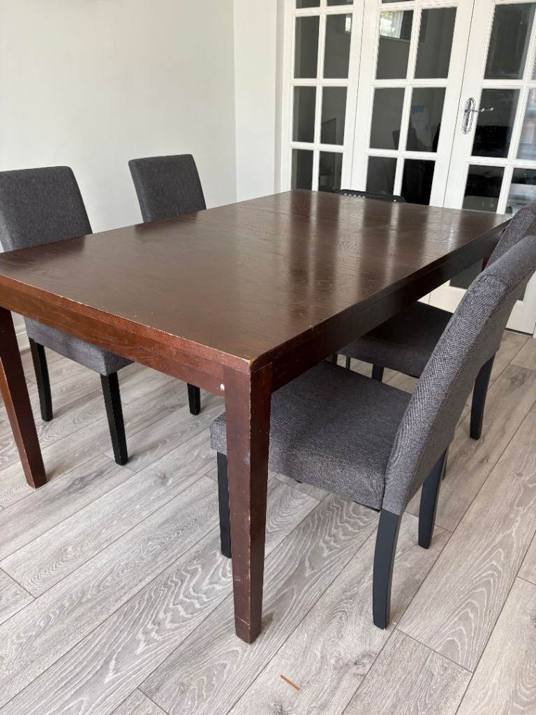 DARK OAK solid wood dining table