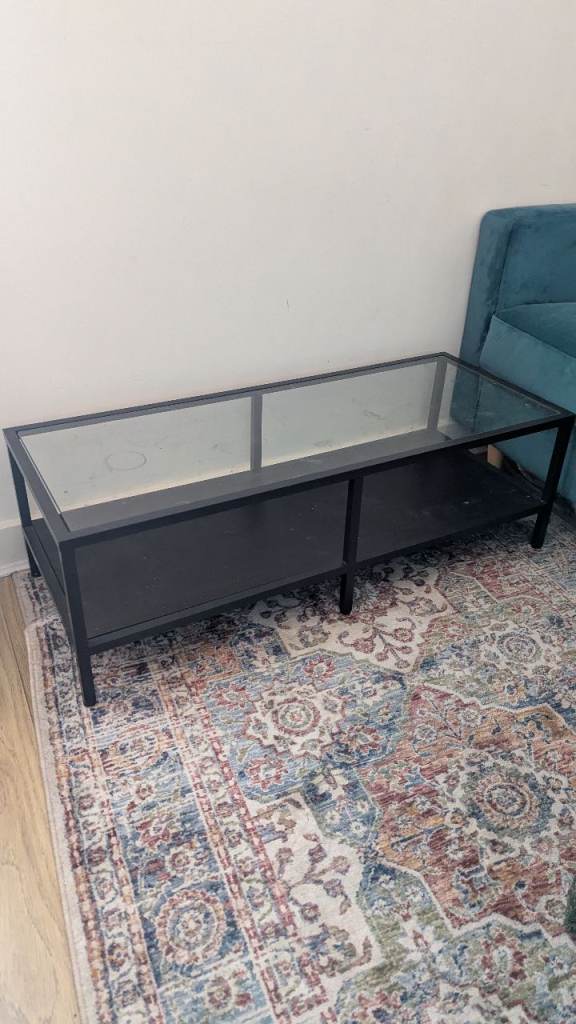 image for glass IKEA VITTSJÖ coffee table