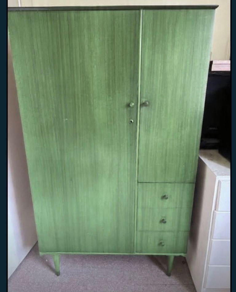 FREE. Vintage Wooden Wardrobe with Drawers – Good Condition