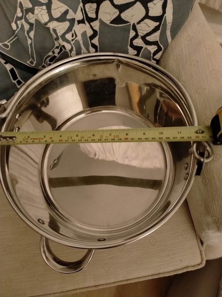 STAINLESS STEEL PRESERVING PAN USED ONLY ONCE. INDUCTION HOB FRIENDLY ...