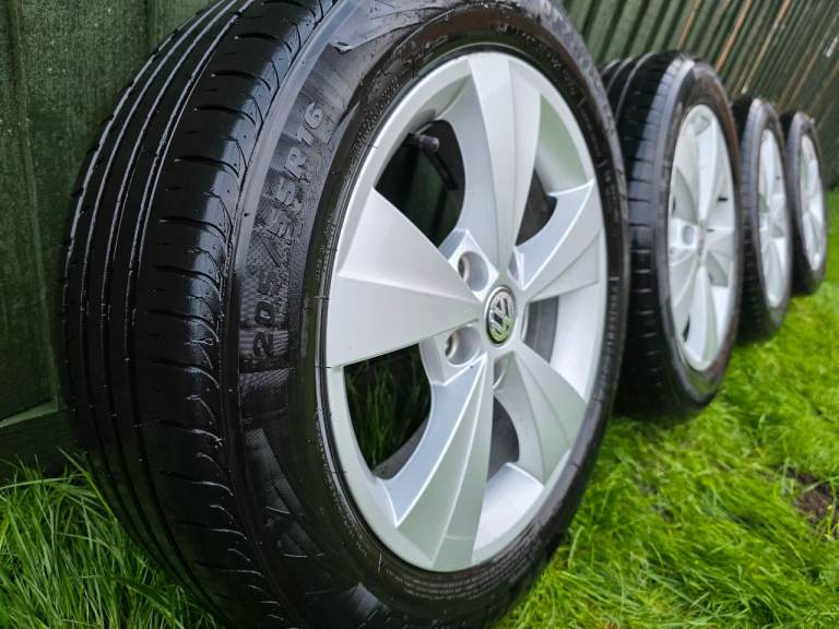 16"ALLOY WHEELS for VW CADDY GOLF SKODA OCTAVIA SUPERB SEAT LEON AUDI A3 PCD 5x112 CB 57.1