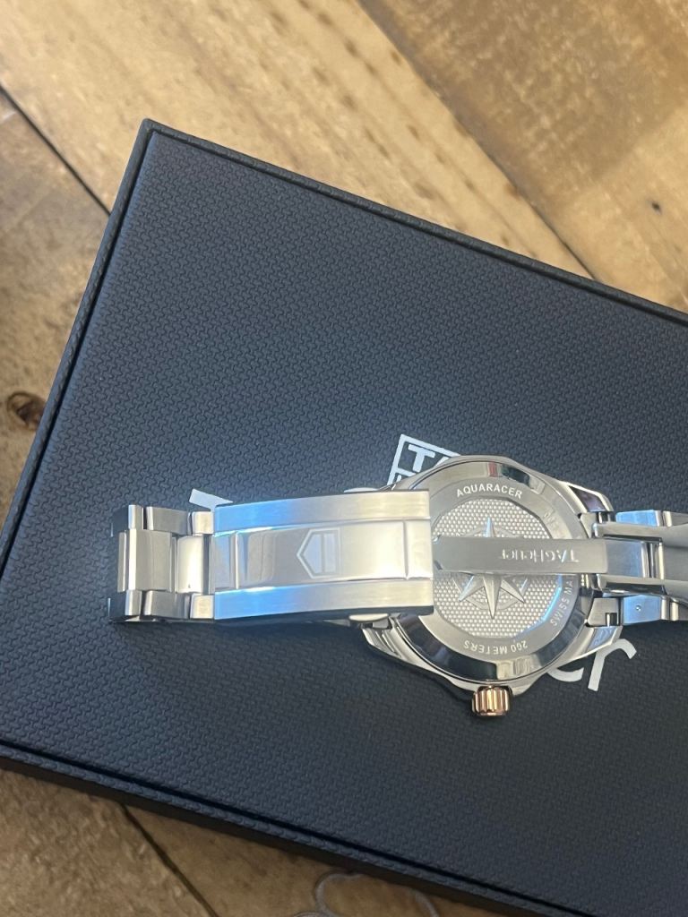 TAG Heuer men’s watch 40mm Aquaracer gold bezel WBP2151