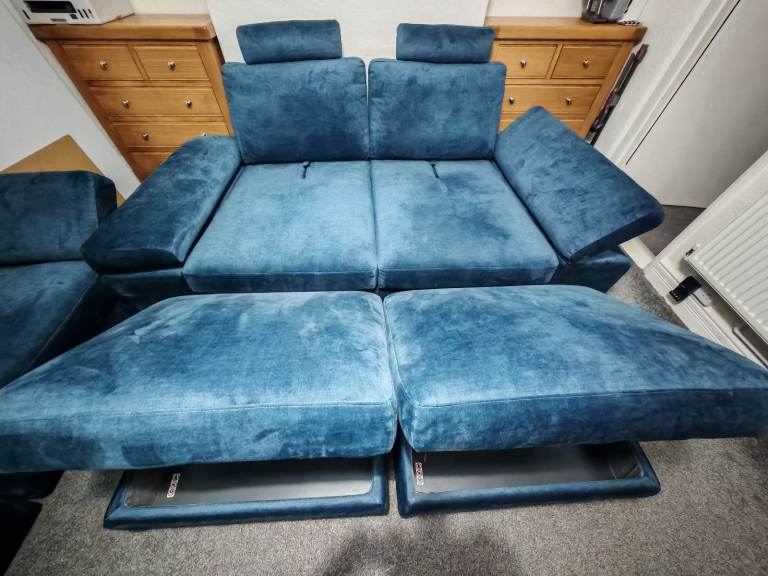 (Open to Offers) 3 Seater Modular Sofa with Storage Footstools