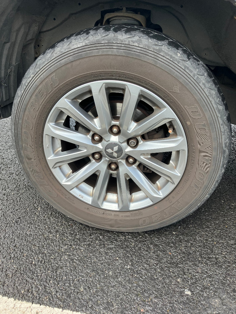 A PAIR OF GEN MISUBUSHI MARK 5 L200 WHEELS/TYRES  £150                OR £79 EACH