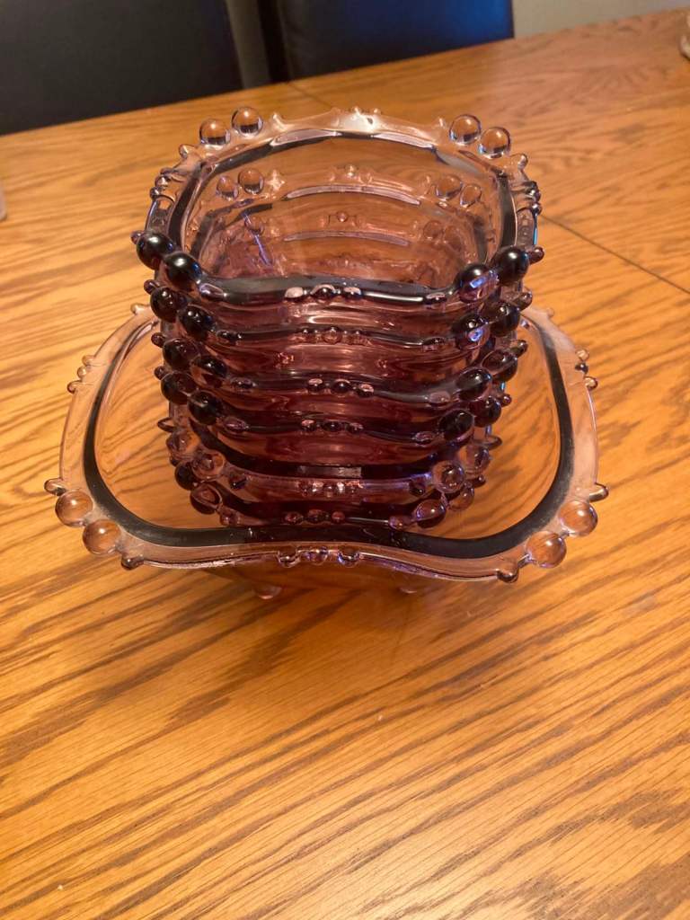 Ruby desert dishes 
