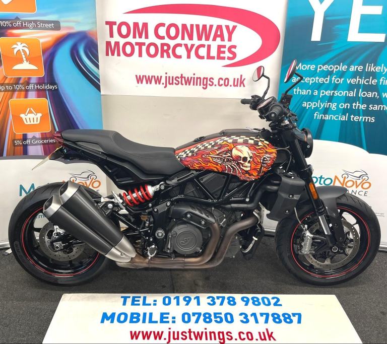 INDIAN FTR 1200, 2022(22), 1 OWNER, 1,525 MILES, FSH," FTR ARTIST SERIES", £8995