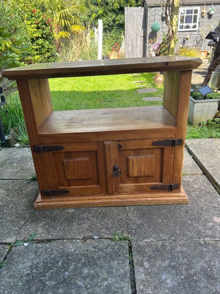 Solid oak TV unit