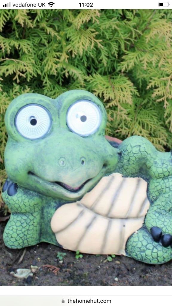 Solar garden ornament tortoise 