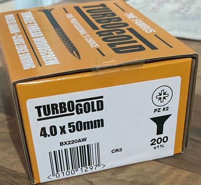 Turbo gold screw 4 x 50mm