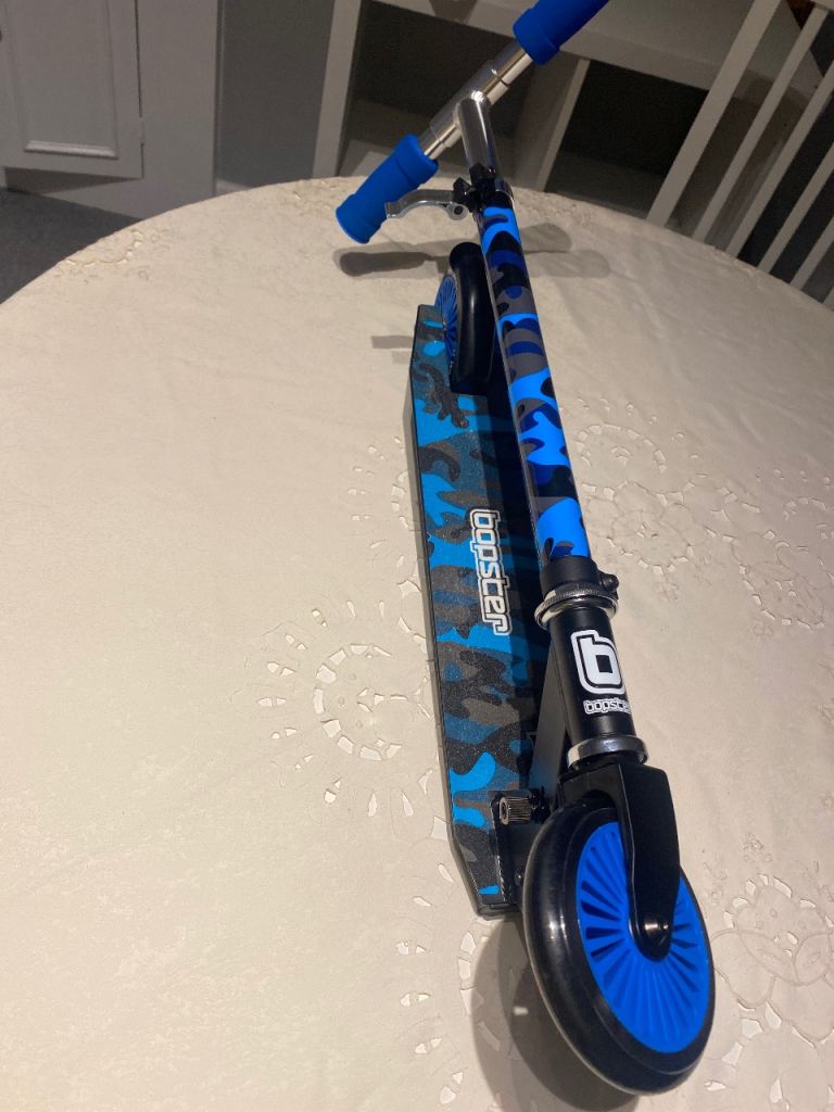 Bopster Kids Scooter – Blue Camo, Good Condition