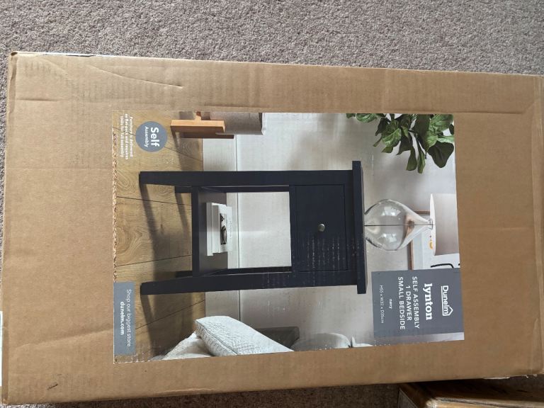 Lynton New Compact Bedside table -Navy £19