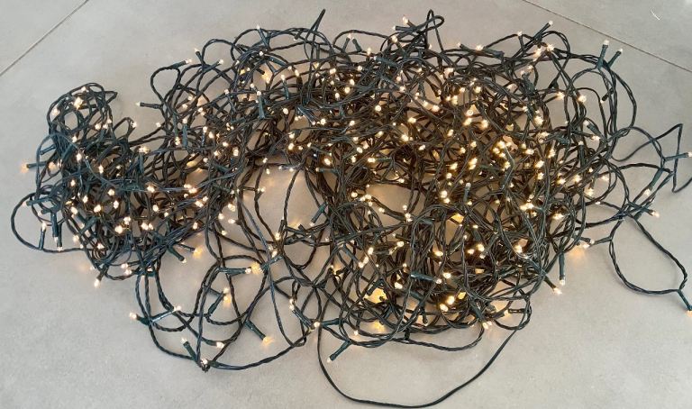 Very Long Christmas Tree LED Lights with variable flashing modes.
