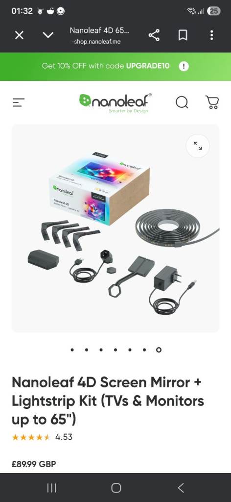 Brand new nanoleaf 4d screen mirror kit v1 