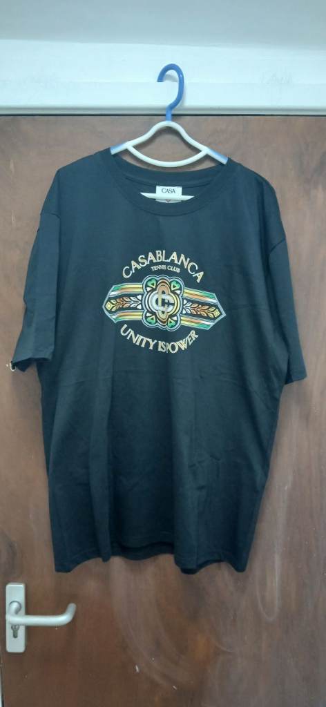 Casablanca Tennis Club T-Shirt – Black, XXL, New with Tags