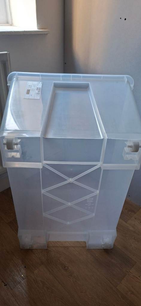  X2 Extra large Ikea Samla storage box with wheels + lid