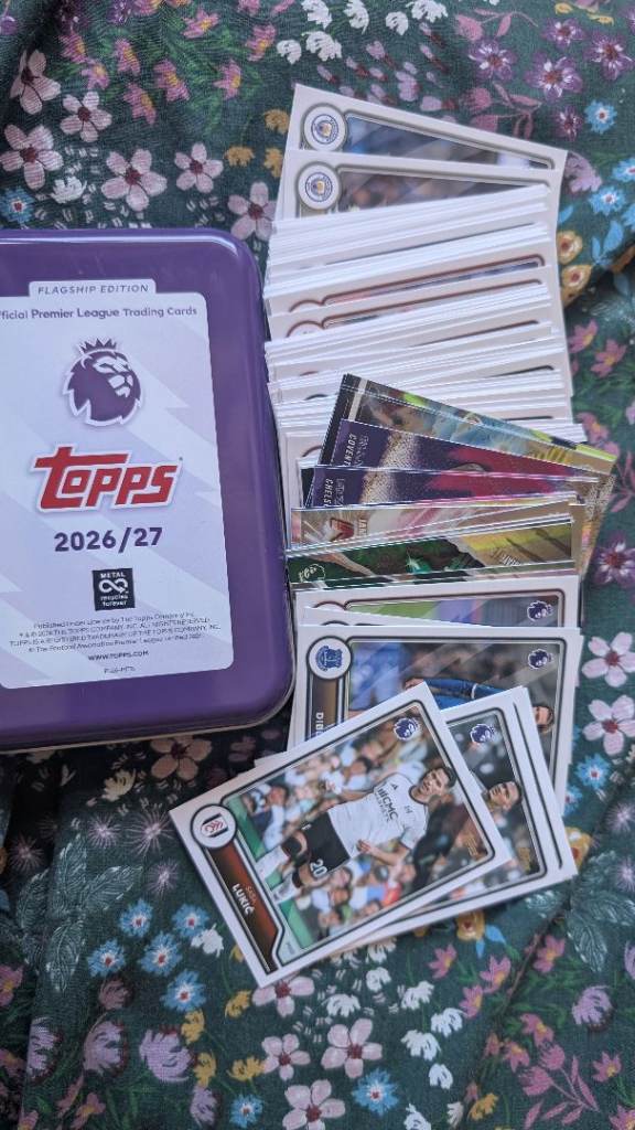 Topps Premier League 2026/27 Trading Cards with Tin