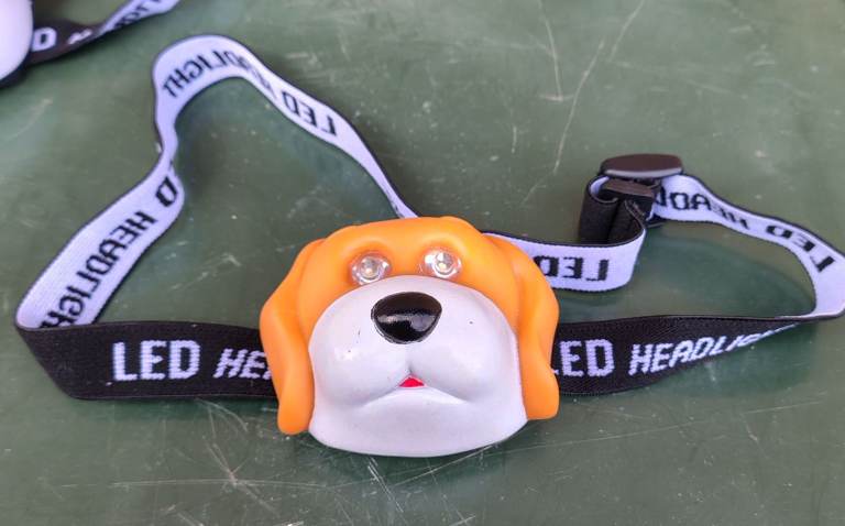 Dog Face Shaped Head Torch