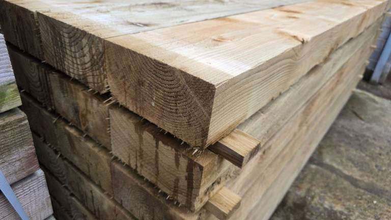 💢 Timber Railway Sleepers 195 x 95 x 2400