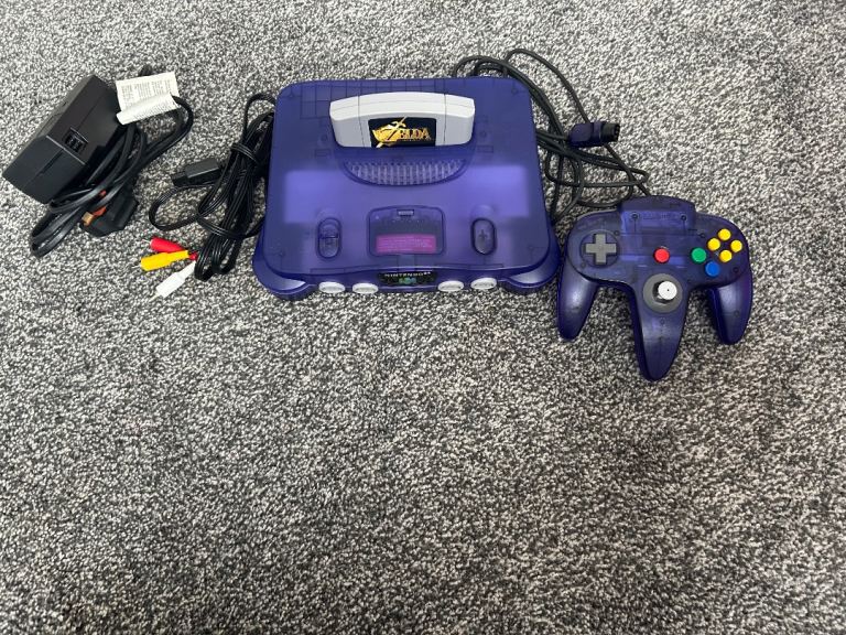 Nintendo 64 Purple Colour Console + Zelda Game