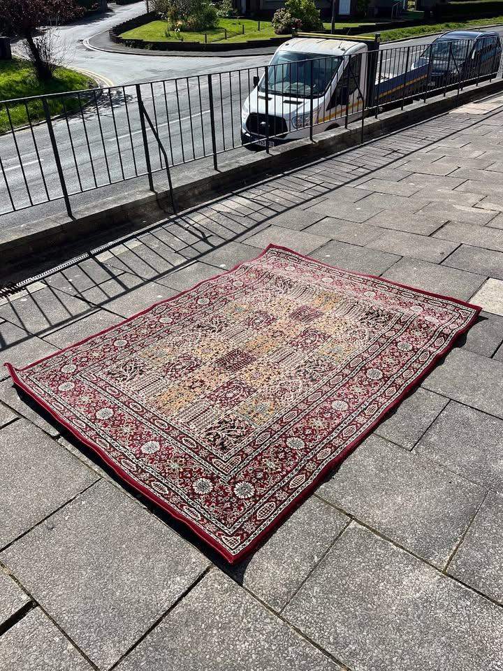Ikea Valby Ruta 170cm x 230cm Large Traditional Style Red Rug/Mat