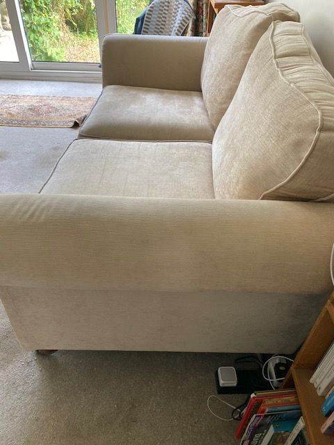 Cream Fabric Sofa – Good Condition