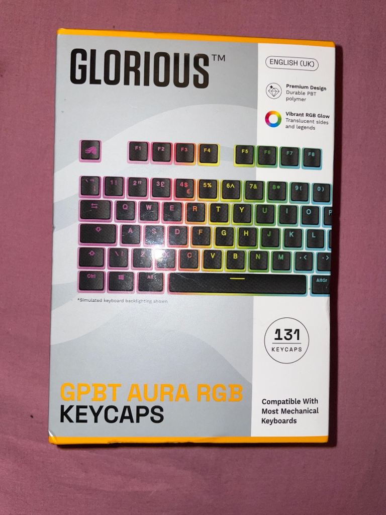 Glorious Gaming Keyboard Keycaps Set – Mechanical Keyboard Replacement Keys– Excellent Condition