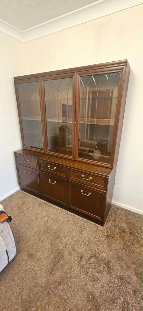 ***** FREE ***** Large G Plan Display Cabinet with Lighting