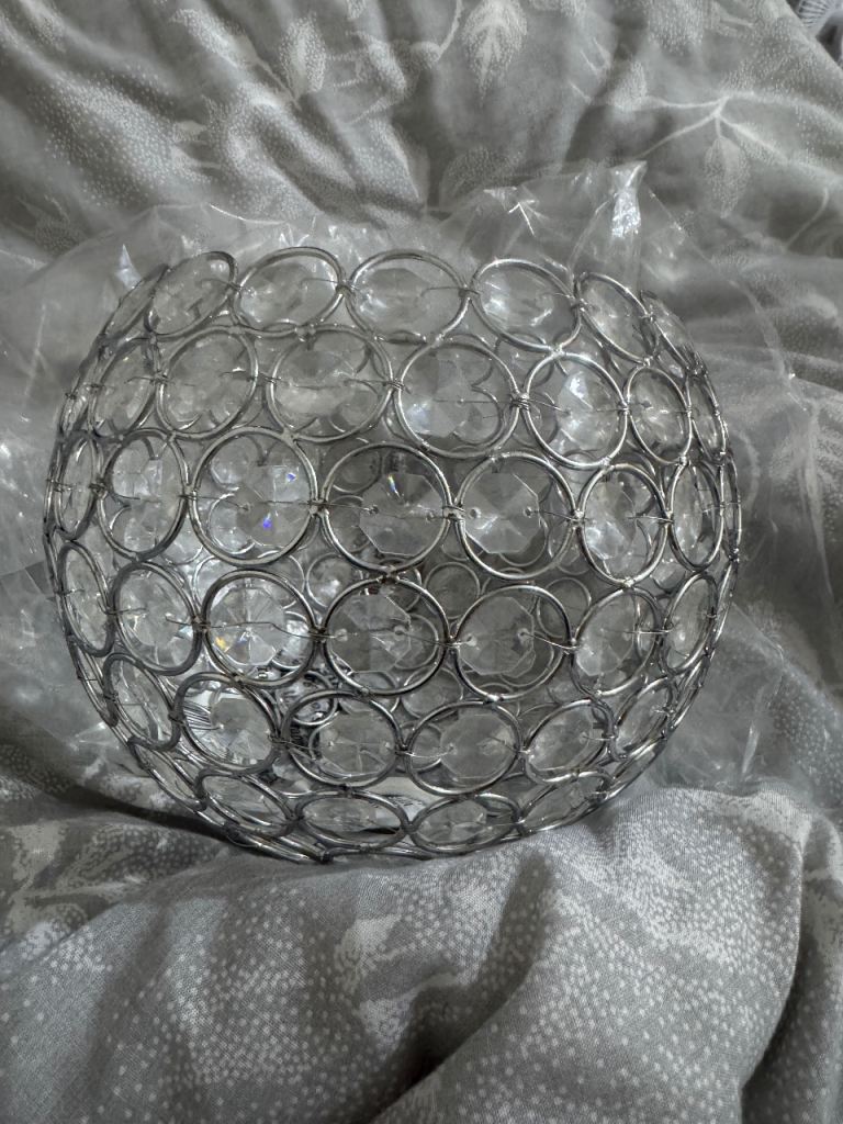 New Silver Crystal Ball Decorative Light/Holder