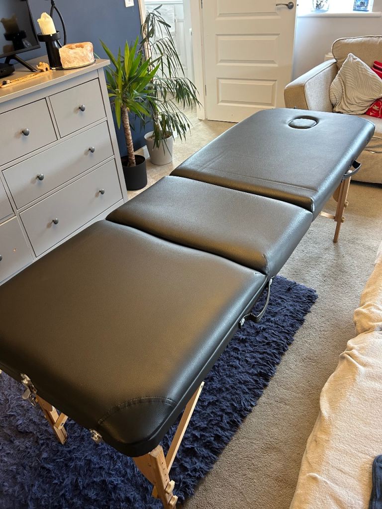 Portable Massage Therapy Bed – Black, Good Condition