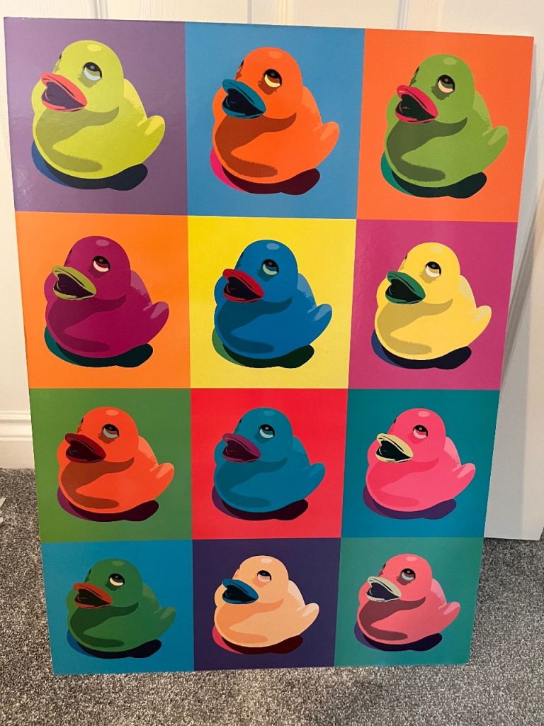 Pop art duck picture 70x50cm