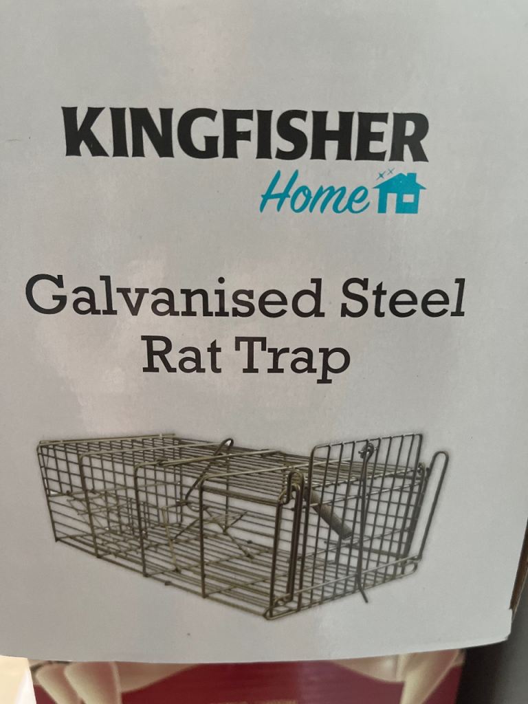 Galvanised steel rat trap 
