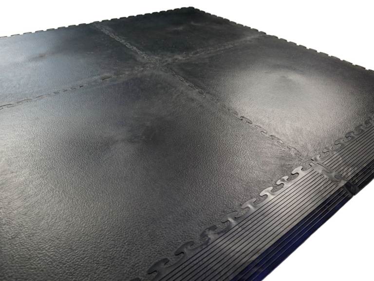 NEW HEAVY DUTY 7MM SOLID PVC INTERLOCKING 50X50CM GARAGE FLOOR TILES GYM WORKSHOP CAR & JACK RATED!