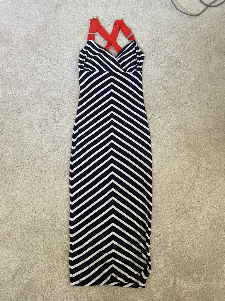 Beautiful Ted Baker striped dress size 2 UK in VGC